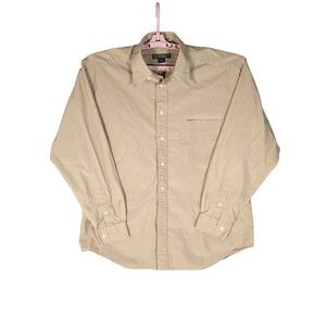 Eddie Bauer Casual Fit Brown Casual Button Down Long Sleeve Shirt Men's Size L